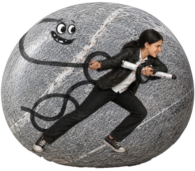 Personalized Photo Pebble on a pebble