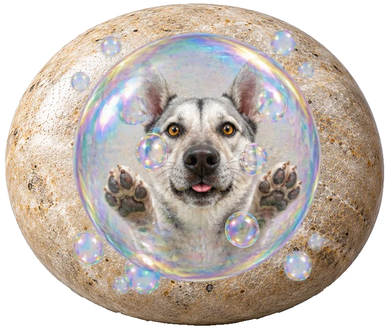 Personalized Photo Pebble on a pebble