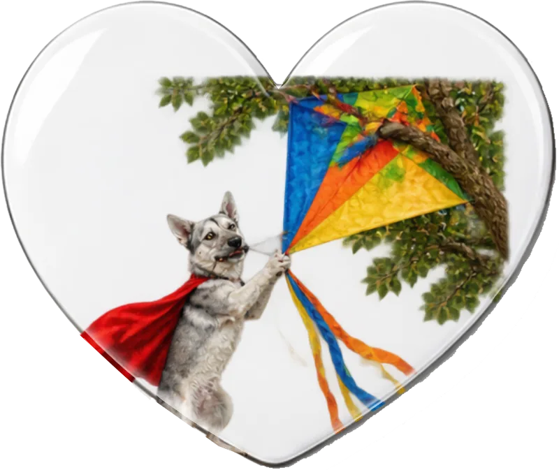 Heart-Shaped Photo Magnet on a magnet