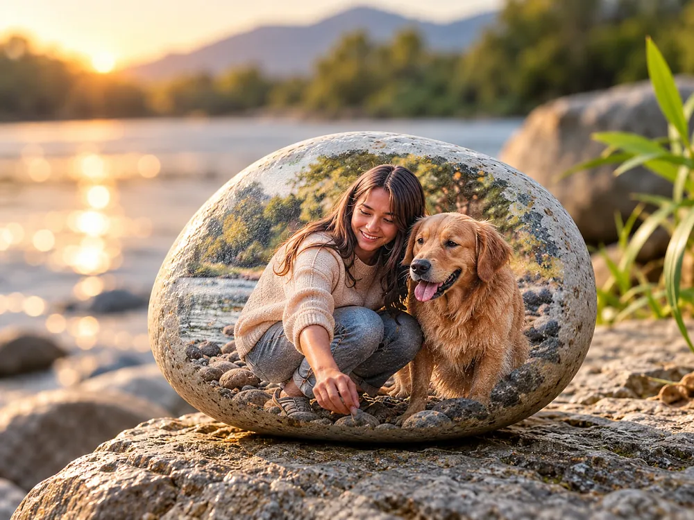 Natural pebble